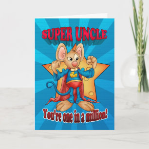 Father's Day Card - Super Uncle Mouse - One In A M