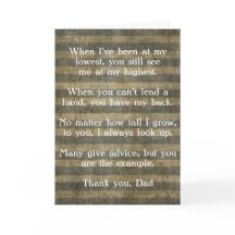 Father's Day Card, Thank You