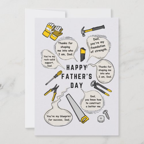 Fathers Day Card Tool Kit Illustration And Quotes