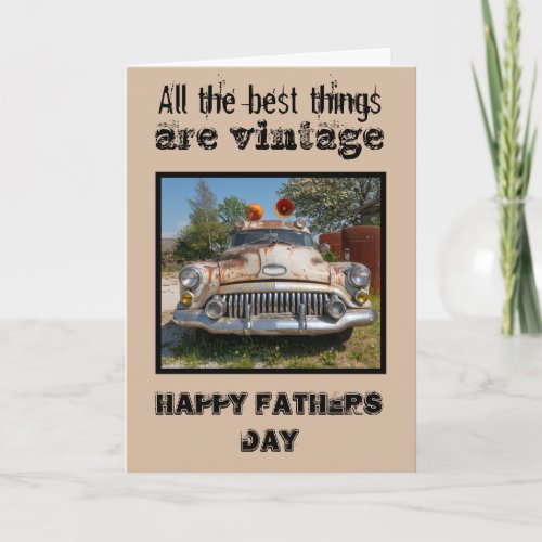 Fathers Day Card Vintage Dad Card
