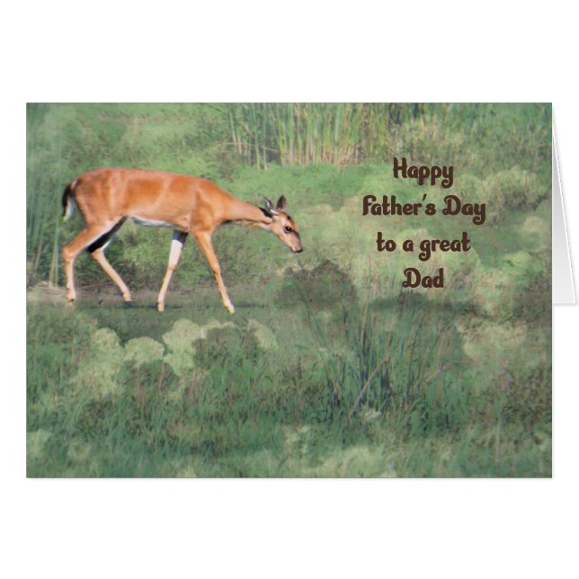 Father's Day Card with A Deer (Front Horizontal)