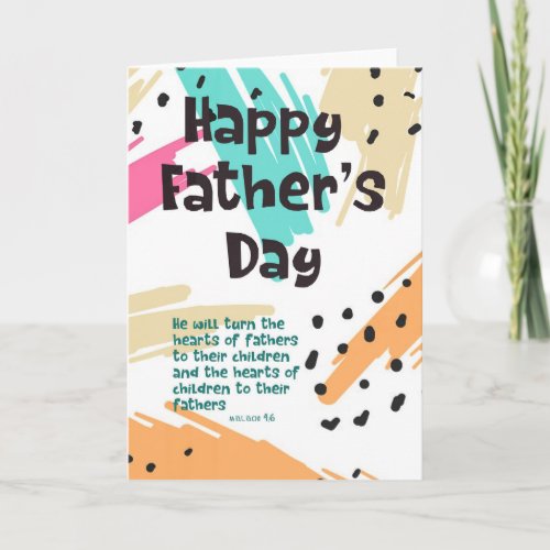 Fathers Day Card with Bible Verse