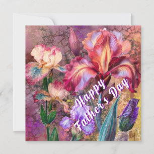 Father's Day Card with Colorful Irises