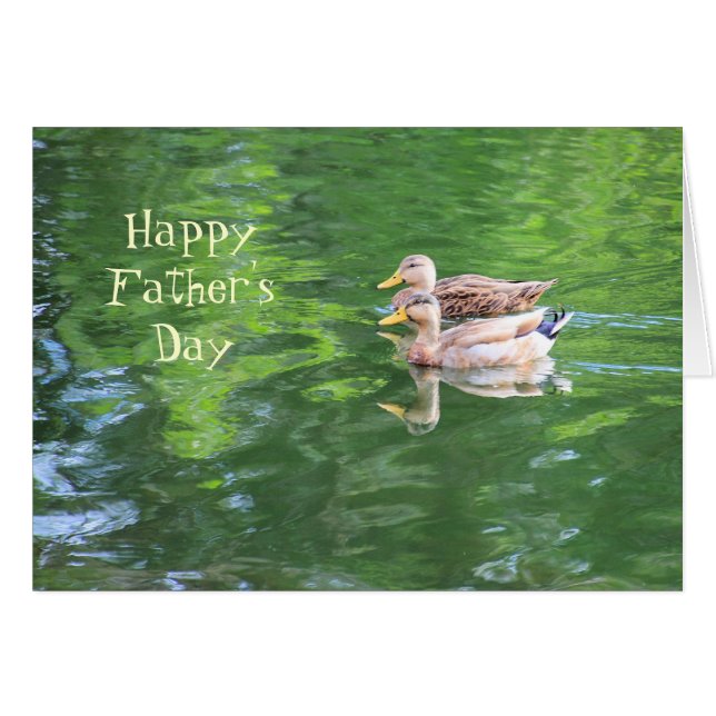Father's Day Card with Ducks (Front Horizontal)