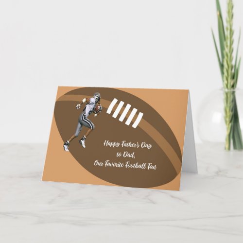Fathers Day Card with Football  Player