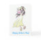 father's day card with girl in yellow sundress