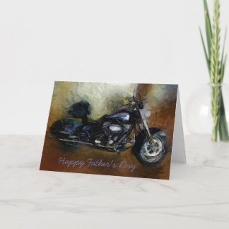 Father's Day card with Harley motorcycle