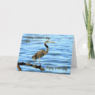 Father's Day Card with Heron Bird