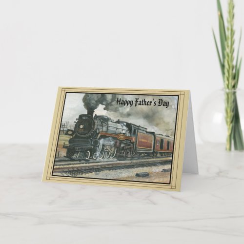 Fathers Day Card with Train