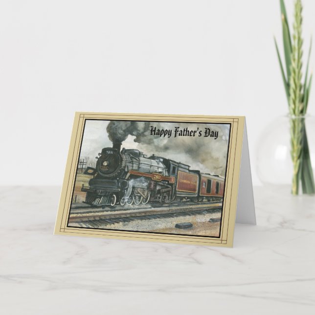 Father's Day Card with Train (Front)