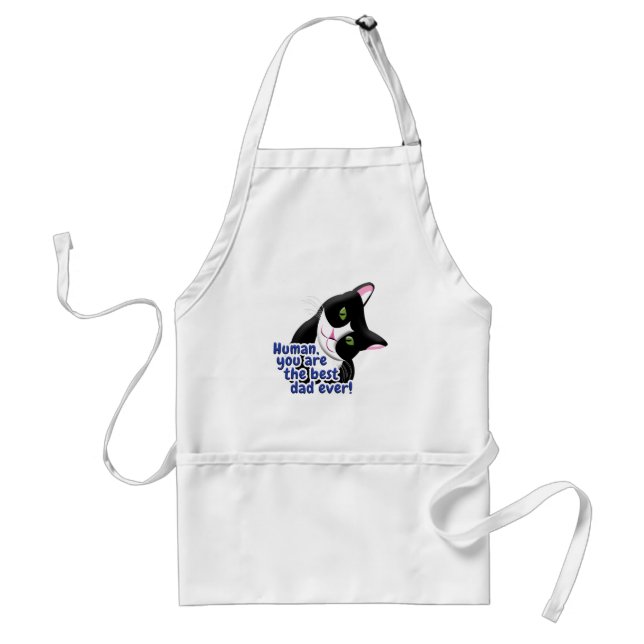 Father's Day Cat Adult Apron (Front)