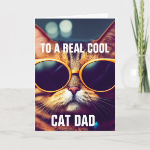 FATHER'S DAY CAT DAD GREETING CARD