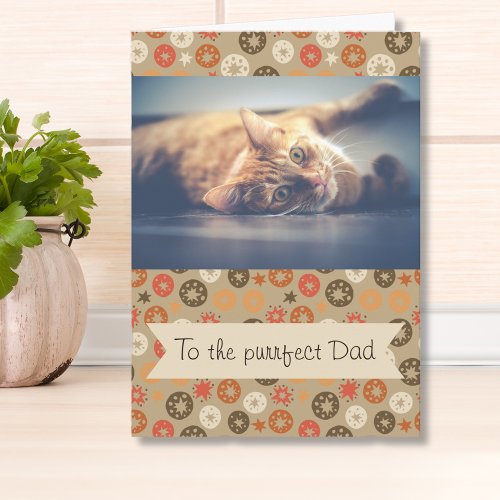 Fathers Day Cat Dad Photo Card