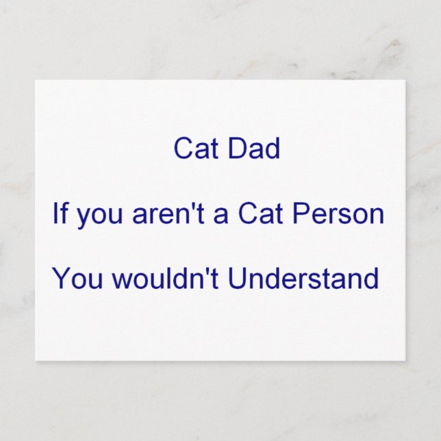 Father's Day Cat Dad Postcard (Front)