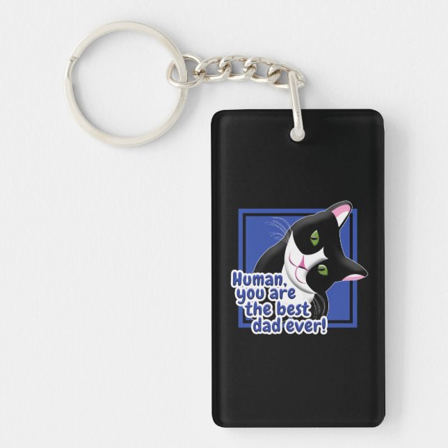 Father's Day Cat Keychain (Front)