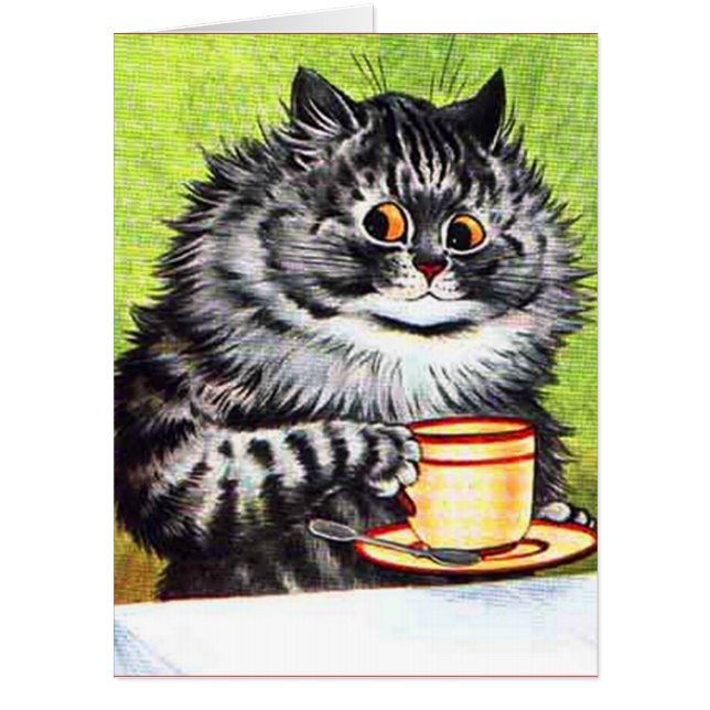 FATHER'S DAY CAT (LOUIS WAIN) COFFEE GIANT CARD (Front)