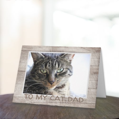 Fathers Day Cat Photo Card