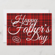 Fathers Day Check Plaid White Typography Checkered