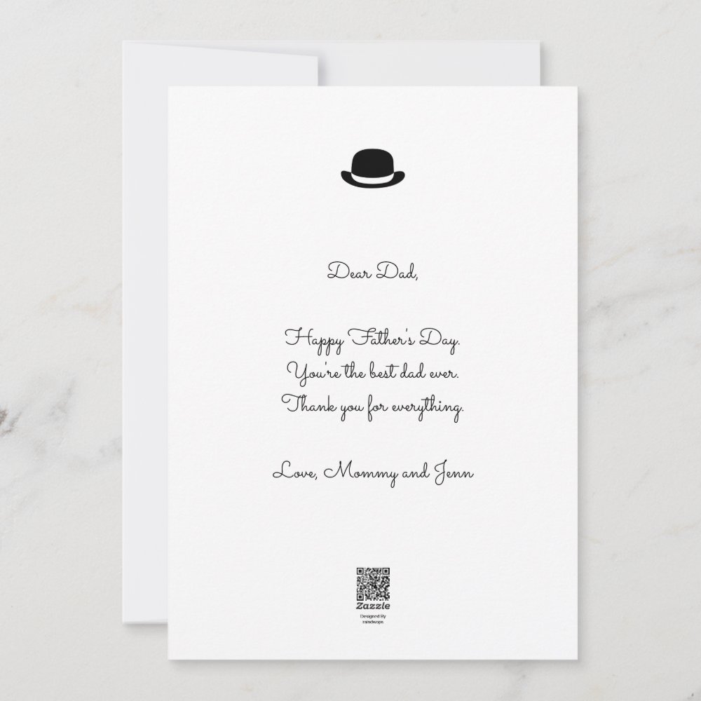 Disover Father's Day Classic Black White Photo I Love Dad Holiday Card