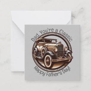 Father's Day Classic Car Note Card