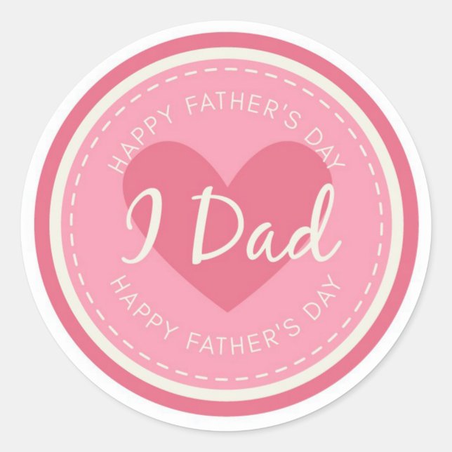 Father's Day Classic Round Sticker (Front)
