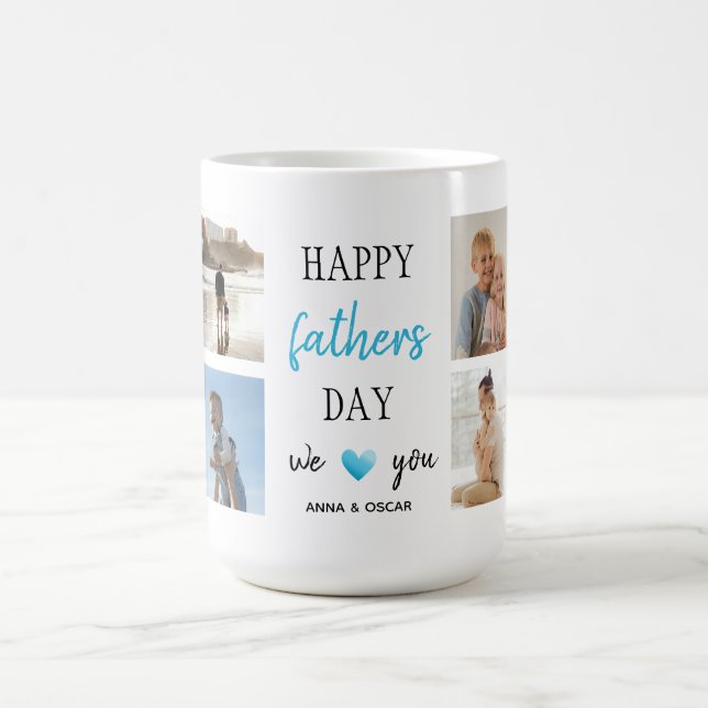 Father's Day Coffee Mug | Personalized Collage (Center)