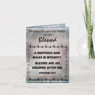 Father's Day Coffee & Scripture Rustic Tuscan Holiday Card