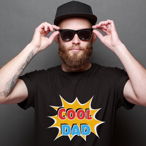 Fathers Day Comic Book Cool Dad Mens T_Shirt