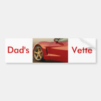 Father's Day Corvette Bumper Sticker