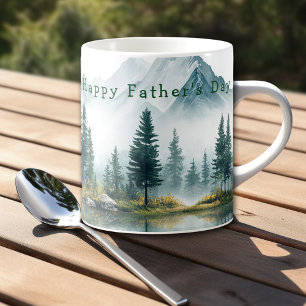 Father's Day Country Mountains Pine Trees Coffee Mug