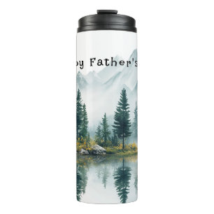 Father's Day Country Mountains Pine Trees Thermal Tumbler