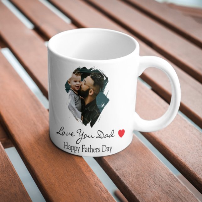 Fathers day custom brushstroke photo Specialty Mug (Creator Uploaded)