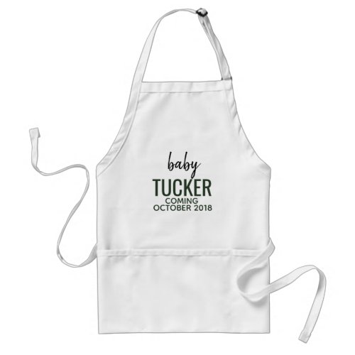 Fathers Day CUSTOM PERSONALIZED baby reveal apron