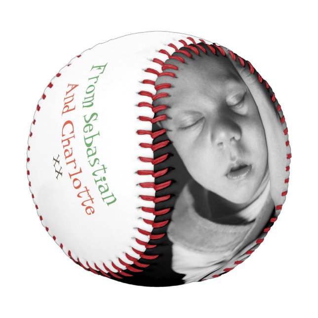 Fathers Day Custom Personalized Baseball (Angled)