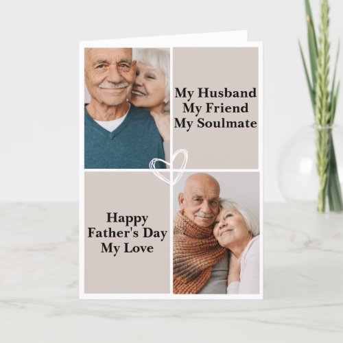 Fathers Day Custom Photo Collage Card