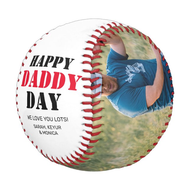 Fathers Day Custom Photo Gift Baseball (Angled)
