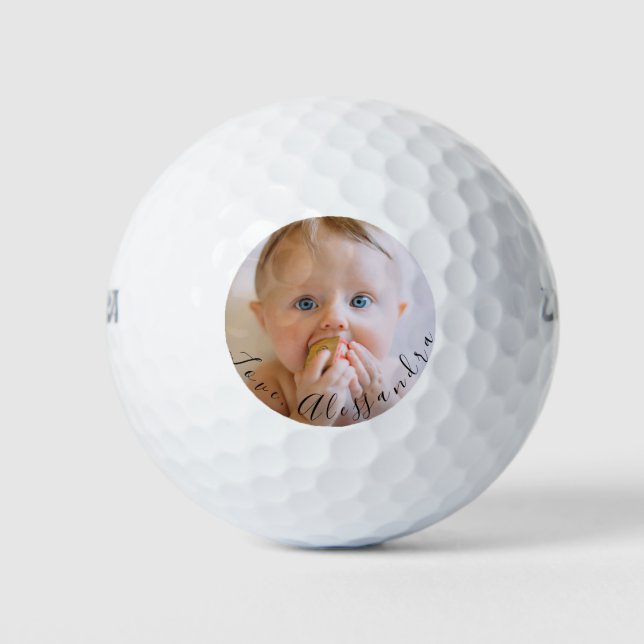 Father's Day Custom Photo Love From Kids Golf Balls (Front)