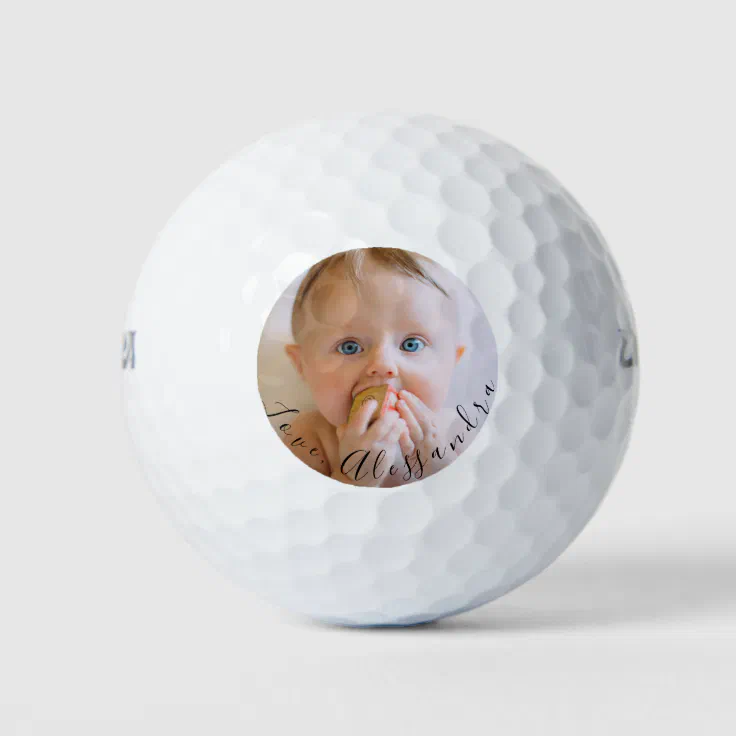 Father's Day Custom Photo Love From Kids Golf Balls Zazzle