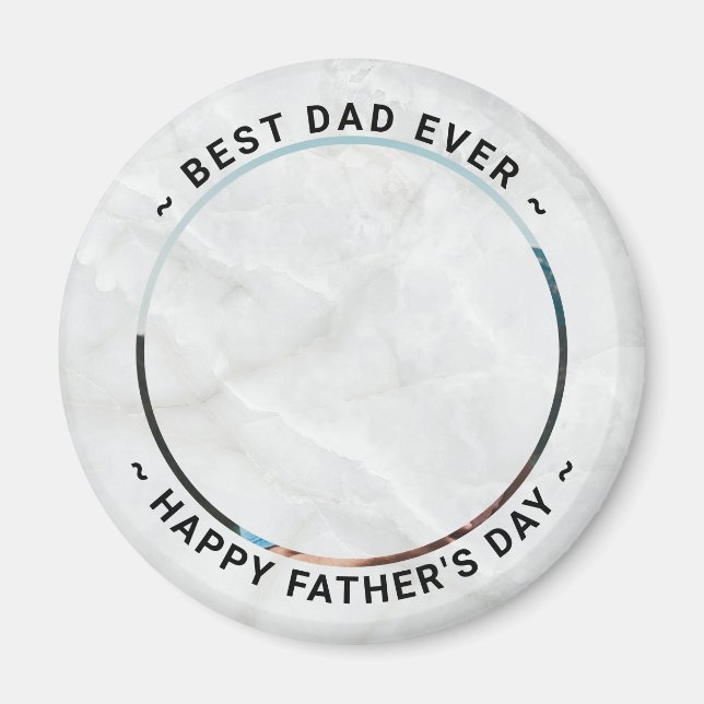 Father's Day Custom Photo Magnet (Front)