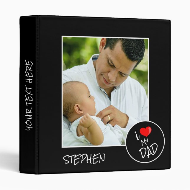 Fathers Day,  Custom Photo – Personalized 3 Ring Binder (Front/Spine)