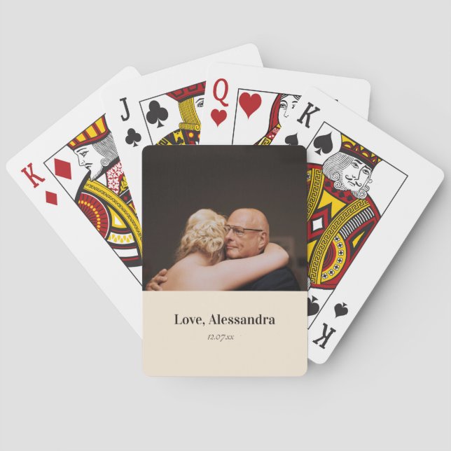 Father's Day Custom Photo Poker Cards (Back)