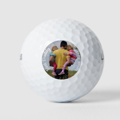 Fathers Day custom photo twins Golf Balls