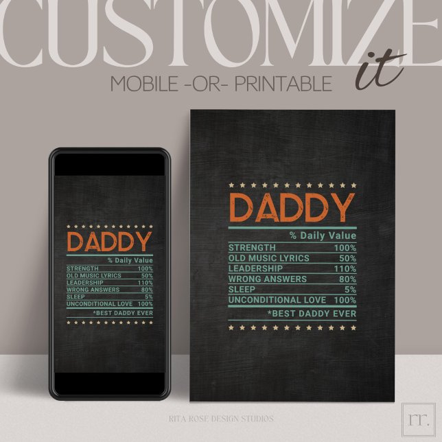 Fathers Day % Customize-able Folded Greeting Card (Creator Uploaded)