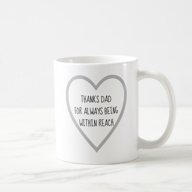 Father's Day Cute Puppy Dog Near Dad Photo Coffee Mug (Right)