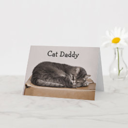 Father's Day Cute Tabby Cat Daddy Card