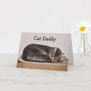 Father's Day Cute Tabby Cat Daddy Card