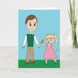 Fathers Day Cute To Dad from Daughter Personalized Card