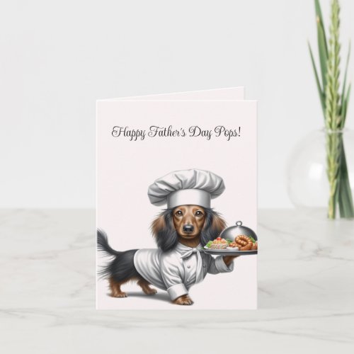 Fathers Day Dachshund Card