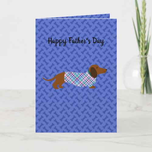 Fathers Day Dachshund Card