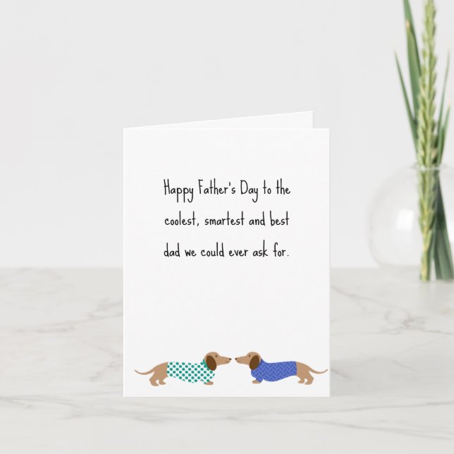 Father's Day Dachshund Card (Front)